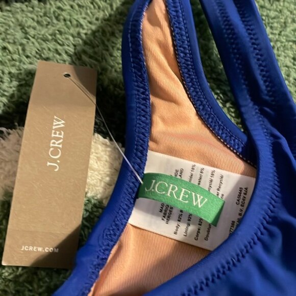 NWT J.Crew Heritage Scoopneck Bikini Top Harbor View M Beach Vacation Resort - Picture 5 of 5